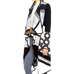 Vince Graphic Textured Sweater Cardigan Coat, small